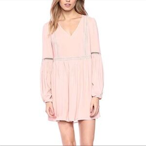 BCBGeneration Women’s Pink Dress with Fagoting Trim